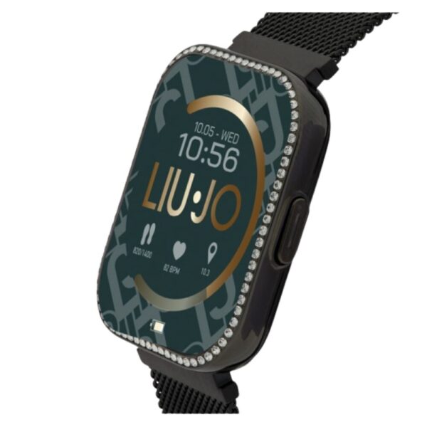 Smartwatch Donna Liu Jo Voice In Acciaio Nero E Zirconi Bianchi 1 Verre Gioielli - l'istituzione del gioiello