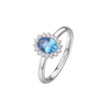 Anello Donna Brosway In Argento 925 Con Cubic Zirconia Blu E Bianchi Fancy