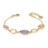 Bracciale Donna Boccadamo In Bronzo Placcato Oro Giallo Con Cristalli Multicolor 2 - Verre Gioielli Bracciale Donna Boccadamo In Bronzo Placcato Oro Giallo Con Cristalli Multicolor