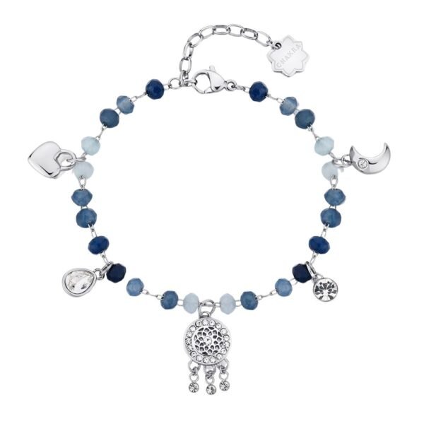 Bracciale Donna Brosway In Acciaio E Calcedonio Con Acchiapasogni E Pendenti 3 - Verre Gioielli Bracciale Donna Brosway In Acciaio E Calcedonio Con Acchiapasogni E Pendenti
