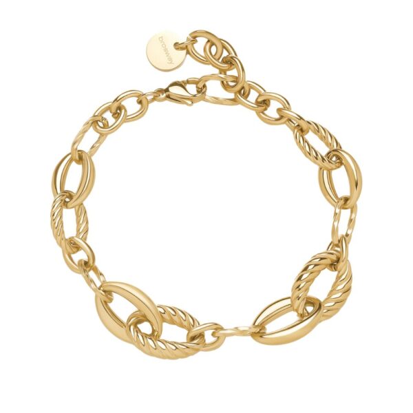 Bracciale Donna Brosway In Acciaio Placcato Oro Giallo 14 Kt A Catena