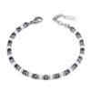 Bracciale Uomo Boccadamo Man In Acciaio Con Onice E Perle Sintetiche