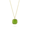 Collana Donna Boccadamo In Bronzo Placcato Oro Giallo Con Cristallo Verde 1 - Verre Gioielli Collana Donna Boccadamo In Bronzo Placcato Oro Giallo Con Cristallo Verde