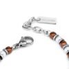 Collana Uomo Boccadamo Man In Acciaio Con Occhio Di Tigre E Perle Sintetiche 1 Verre Gioielli - l'istituzione del gioiello