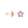 Orecchini Donna Stroili In Ottone Rosato A Fiore Con Cristalli Rosa E Bianchi 1 Verre Gioielli - l'istituzione del gioiello