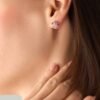 Orecchini Donna Stroili In Ottone Rosato A Fiore Con Cristalli Rosa E Bianchi 2 Verre Gioielli - l'istituzione del gioiello