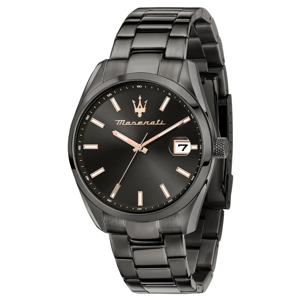 Orologio Uomo Maserati Solo Tempo Al Quarzo In Acciaio Nero Attrazione