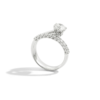 Anello Donna Solitario Recarlo Anniversary In Oro Bianco 18 Kt E Diamanti 0.31 Ct E Pavè 0. 17 Ct 1 Verre Gioielli - l'istituzione del gioiello