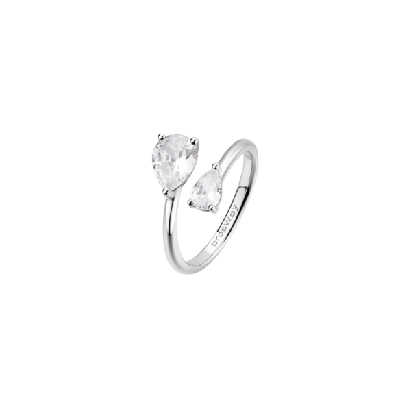 Anello Donna Brosway In Argento 925 Con Cubic Zirconia A Goccia Bianchi Fancy