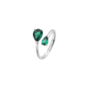 Anello Donna Brosway In Argento 925 Con Cubic Zirconia Verdi A Goccia Fancy