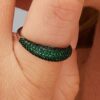 Anello Donna Brosway In Argento 925 Con Pavè Di Cubic Zirconia Verdi E Galvanica Reutenio Fancy 1 Verre Gioielli - l'istituzione del gioiello