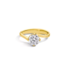 Anello Donna Solitario Recarlo In Oro Giallo 18 Kt Con Diamanti 0.235 Ct Anniversary