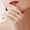 Anello Donna Veretta Rosato In Argento 925 Placcato Oro Giallo E Zirconi Champagne 5 - Verre Gioielli Anello Donna Veretta Rosato In Argento 925 Placcato Oro Giallo E Zirconi Champagne 1 Verre Gioielli - l'istituzione del gioiello