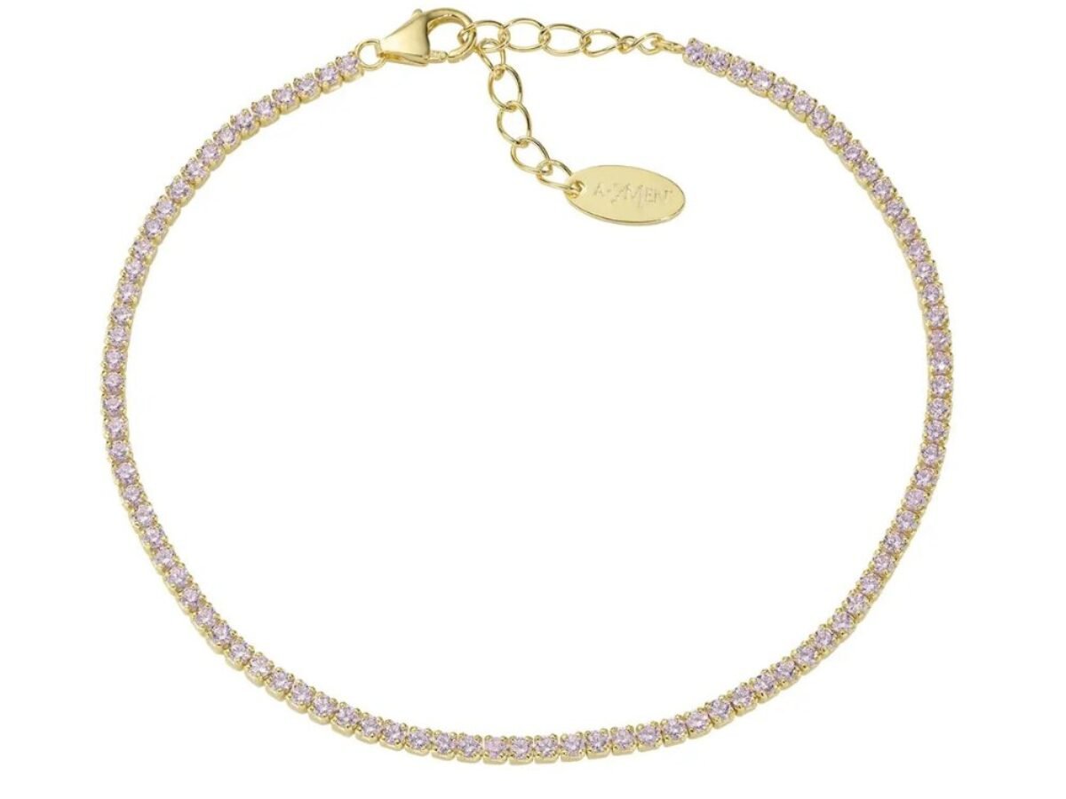 Bracciale Donna Tennis AMEN BTBB18 Argento 925 Rodiato con Zirconi Bianchi 21 cm