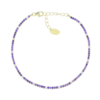 Bracciale Amen Tennis Donna In Argento 925 Dorato Con Zirconi Viola E Bianchi