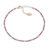 Bracciale Amen Tennis Donna In Argento 925 Rosato Con Zirconi Fucsia E Bianchi