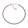 Bracciale Amen Tennis Donna In Argento 925 Rosato Con Zirconi Neri