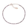 Bracciale Amen Tennis Donna In Argento 925 Rosato Con Zirconi Viola E Bianchi