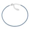 Bracciale Amen Tennis Donna In Argento 925 Silver Con Zirconi Acquamarina