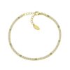 Bracciale Amen Tennis Unisex In Argento 925 Dorato Con Zirconi Bianchi E Verde Oliva