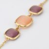 Bracciale Donna Boccadamo In Bronzo Placcato Oro Giallo Con Cristalli Miele E Ametista 2 Verre Gioielli - l'istituzione del gioiello