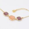 Bracciale Donna Boccadamo In Bronzo Placcato Oro Giallo Con Cristalli Miele E Ametista 3 Verre Gioielli - l'istituzione del gioiello