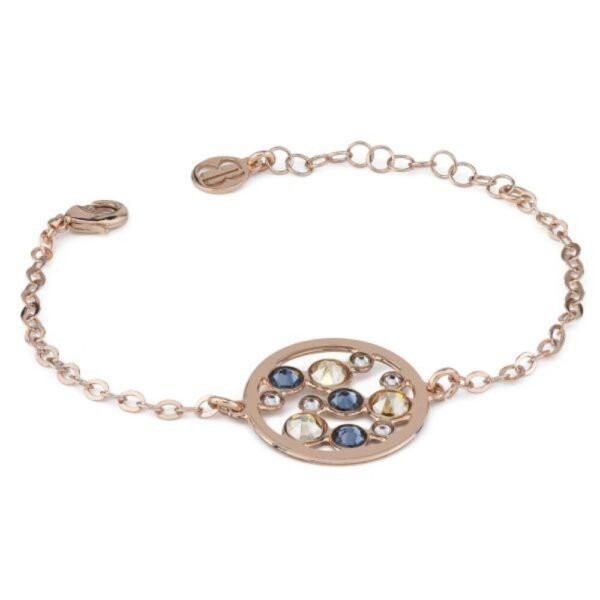 Bracciale Donna Boccadamo In Bronzo Rosa Con Centrale A Cerchio E Cristalli 3 - Verre Gioielli Bracciale Donna Boccadamo In Bronzo Rosa Con Centrale A Cerchio E Cristalli