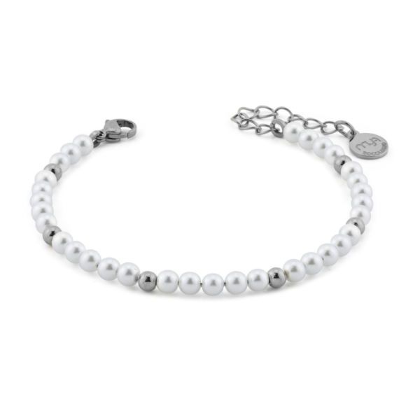 Bracciale Donna Mya Boccadamo Con Perle Sintetiche E Boule Argentate