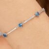 Bracciale Semi Rigido Brosway In Argento 925 Con Cubic Zirconia Blu A Cuore E Bianchi Fancy 1 Verre Gioielli - l'istituzione del gioiello