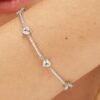 Bracciale Semi Rigido Donna Brosway In Argento 925 Con Cubic Zirconia Bianchi A Cuore E Quadrati Fancy 1 Verre Gioielli - l'istituzione del gioiello