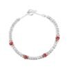 Bracciale Unisex Gerba In Argento 925 Multicolor E Ceramica Rossa 2 - Verre Gioielli Bracciale Unisex Gerba In Argento 925 Multicolor E Ceramica Rossa