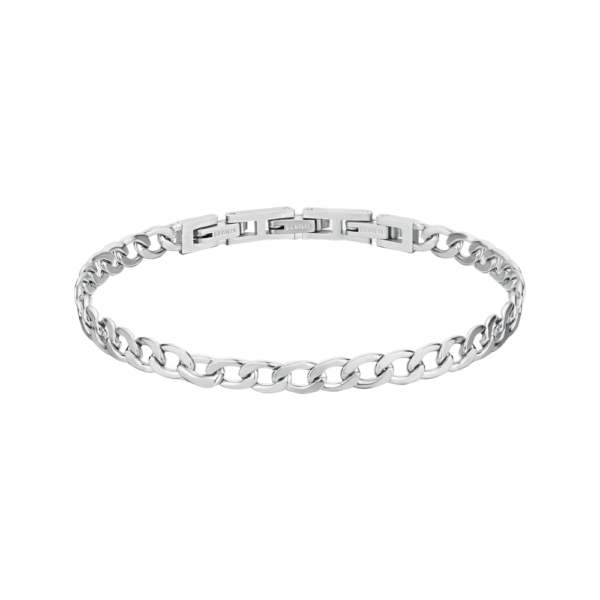 Bracciale Uomo Brosway Catena Groumette In Acciaio Silver Riptide