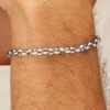 Bracciale Uomo Brosway In Acciaio Silver A Maglia Caffè Riptide 1 Verre Gioielli - l'istituzione del gioiello