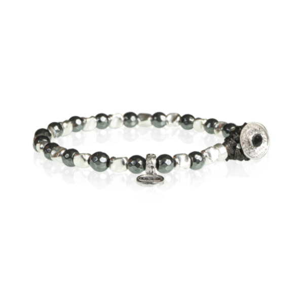 Bracciale Uomo Gerba Sun 01 In Argento 925 Ematite Nera