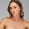 Collana Donna Brosway In Argento 925 Con Cubic Zirconia Blu A Goccia E Bianco Quadrato Fancy 1 Verre Gioielli - l'istituzione del gioiello
