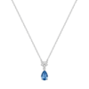 Collana Donna Brosway In Argento 925 Con Cubic Zirconia Blu Pears E Bianchi Quadrati Fancy