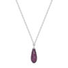 Collana Donna Girocollo Brosway In Argento 925 Con Pendente A Goccia E Zirconi Rossi Fancy