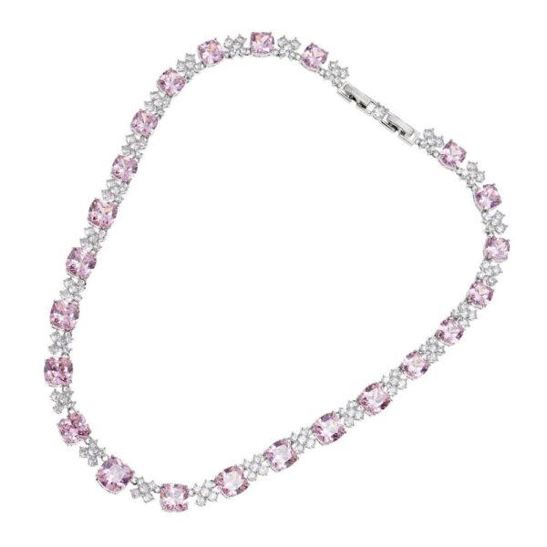 Collana Donna Ottaviani In Metallo Con Cubic Zirconia Bianchi E Rosa