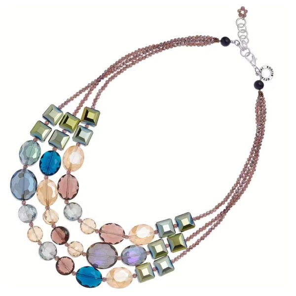 Collana Donna Ottaviani In Metallo Rosato Con Cristalli Multicolor