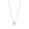 Collana Donna Girocollo Punto Luce Recarlo In Oro Giallo 18 Kt Con Diamanti 0.26 Ct Anniversary Halo