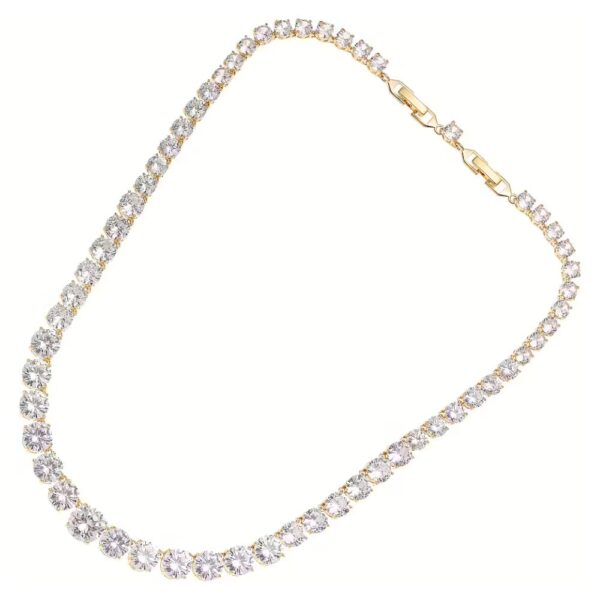 Collana Tennis Donna Ottaviani In Metallo Dorato Con Cristalli Multicolor