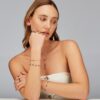 Mono Orecchino Cerchio Donna In Argento 925 Con Cubic Zirconia Rossi Fancy 1 Verre Gioielli - l'istituzione del gioiello