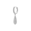 Mono Orecchino Donna Con Pendente In Argento 925 Con Cubic Zirconia Bianchi Fancy