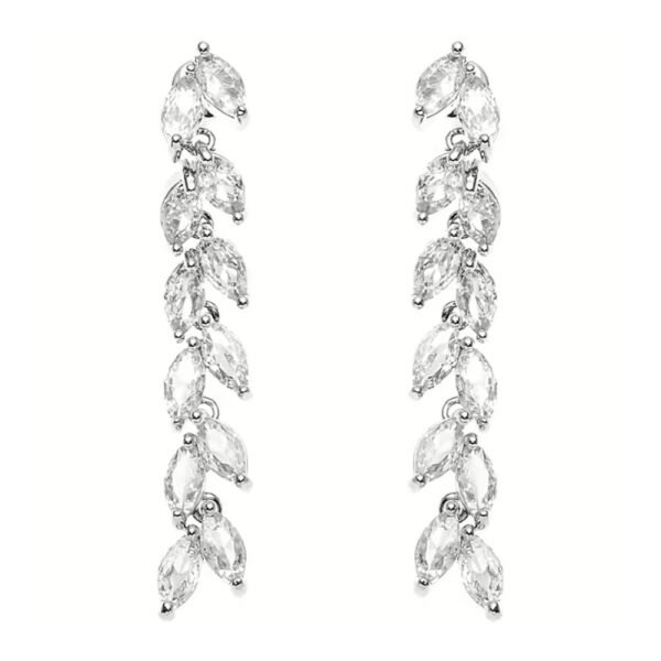 Orecchini Pendenti A Goccia In Acciaio Inox Con Zirconia Cubica 555Jewelry - Eleganti E Luccicanti
