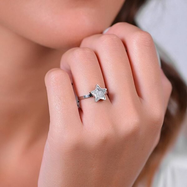 Anello Donna Regolabile con Stella e Cristalli Swarovski Elements - DRG