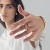 Anello Donna Unoaerre In Bronzo Dorato Doppio Filo Line 1 Verre Gioielli - l'istituzione del gioiello