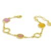 Bracciale Donna Boccadamo In Bronzo Placcato Oro Giallo Con Cristalli Multicolor 1 - Verre Gioielli Bracciale Donna Boccadamo In Bronzo Placcato Oro Giallo Con Cristalli Multicolor