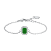 Bracciale Donna Luca Barra In Acciaio Con Cristalli Bianchi E Zircone Verde