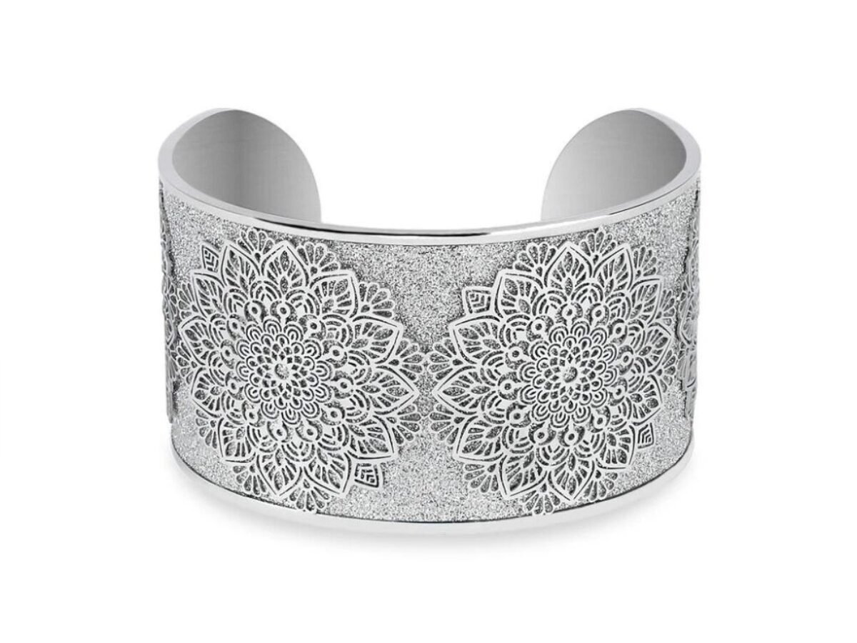 Bracciale rigido regolabile in argento sterling 925 con motivo a labirinto greco, bracciale da uomo in argento di grande spessore fatto a mano, regalo di Capodanno - Italia