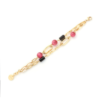 Bracciale Donna Unoaerre In Bronzo Dorato A Doppia Catena Forzatina Con Pietre Rosa E Cristalli Neri Gipsy 1 Verre Gioielli - l'istituzione del gioiello